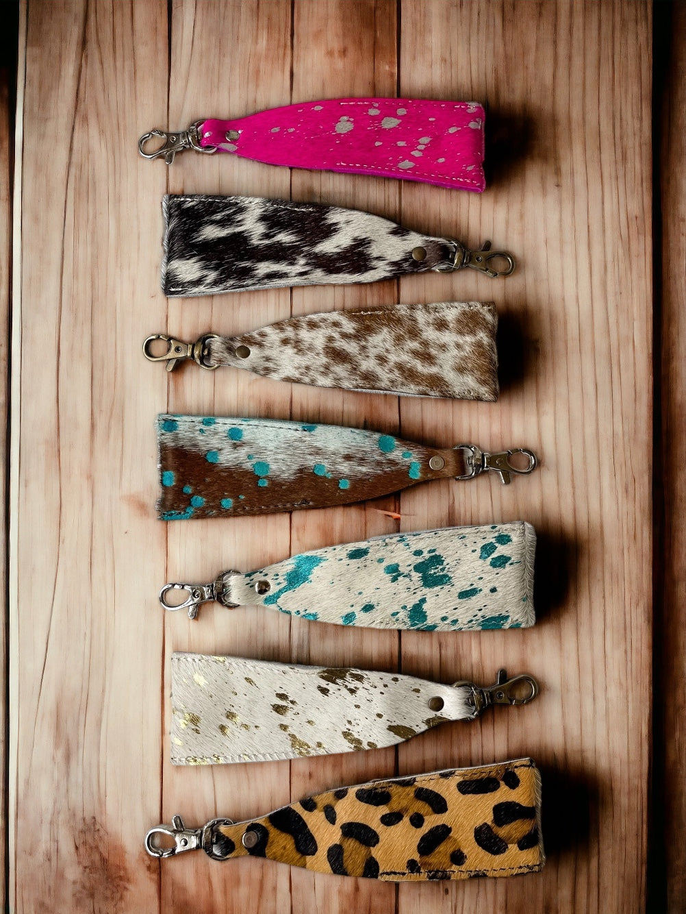 Cowhide Chipstick Keychain