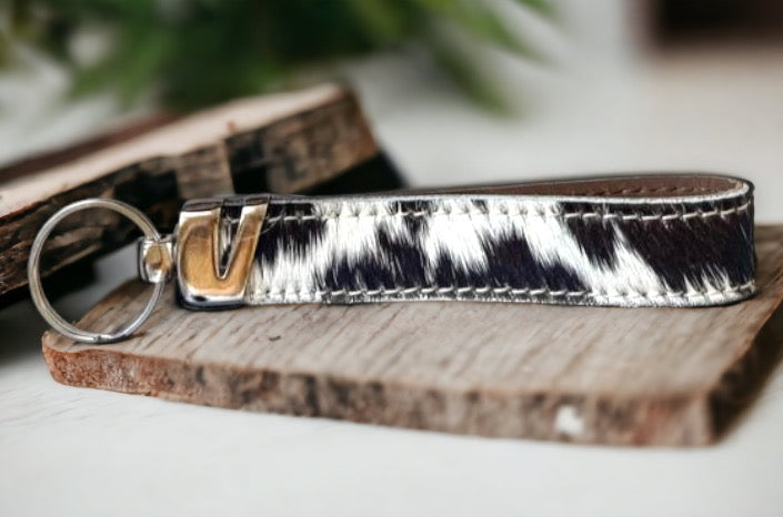 Hair On Cowhide Keychain