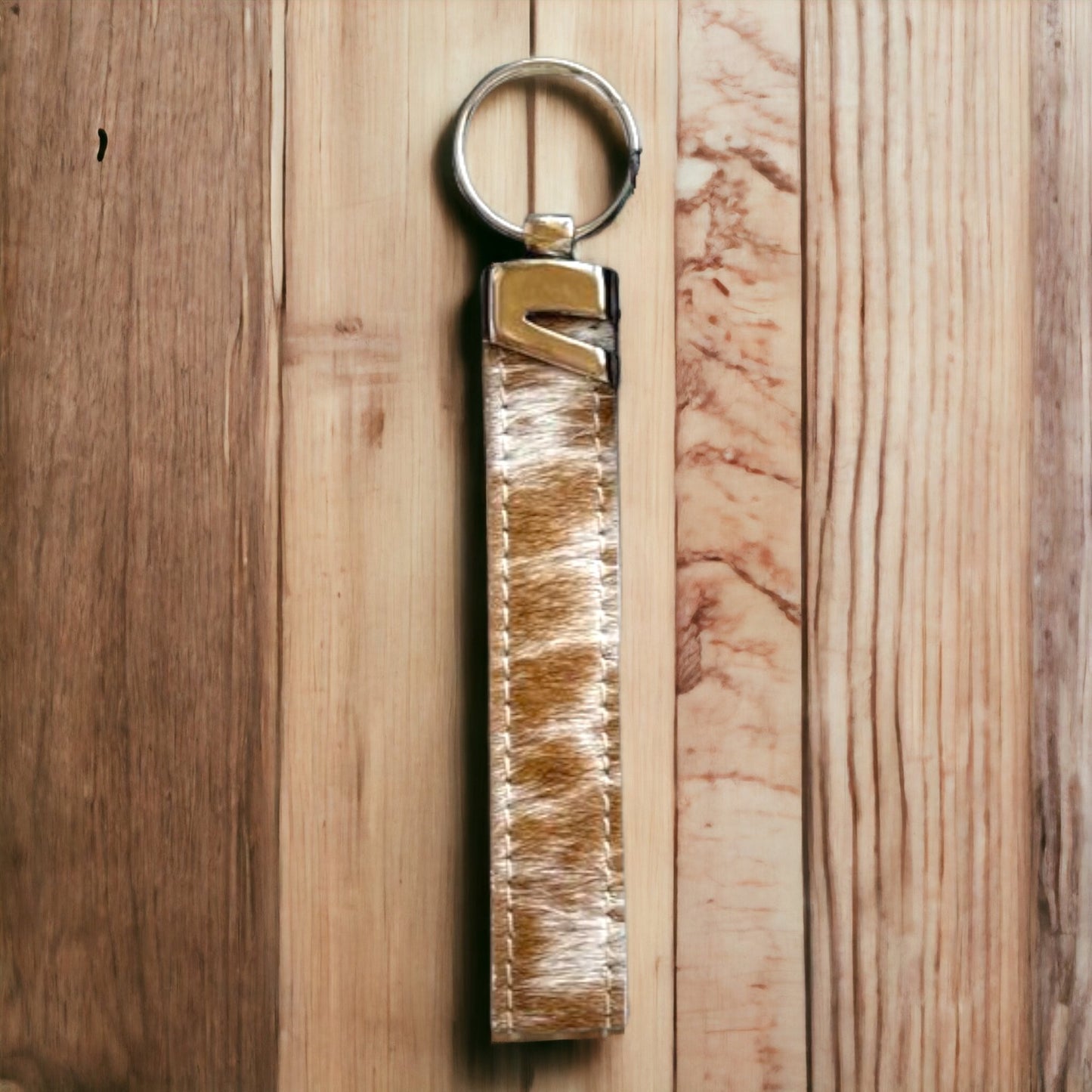 Hair On Cowhide Keychain