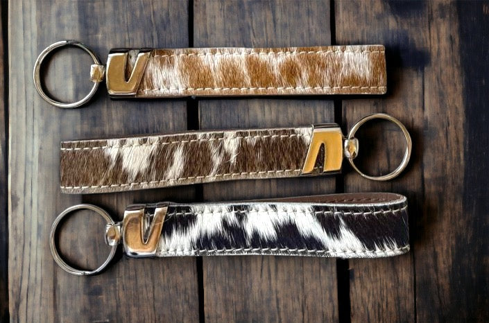 Hair On Cowhide Keychain